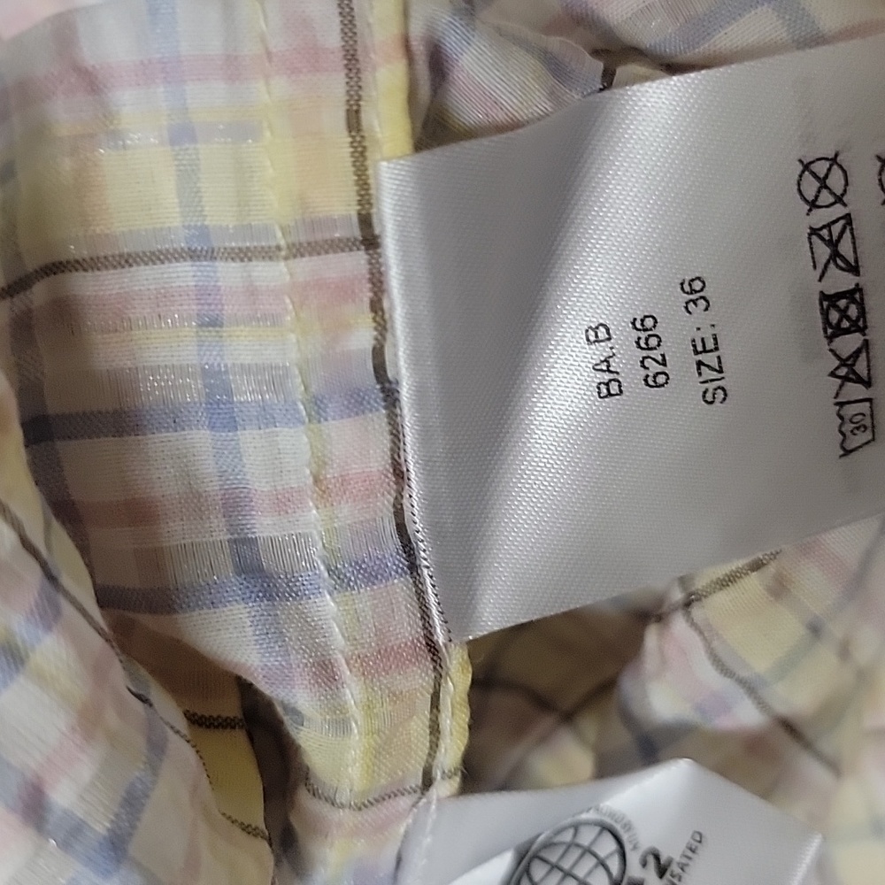 GANNI | Seersucker Pastel Checkered Puffy Sleeve Midi Dress EU 36 - Picture 13 of 14